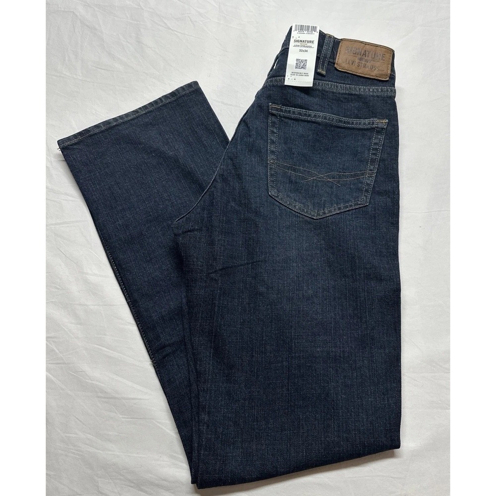 Signature by Levi Strauss & Co. Bootcut Regular Fit Dark Wash Men's Jeans NWT